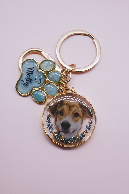 Keychain with portrait with your dog
