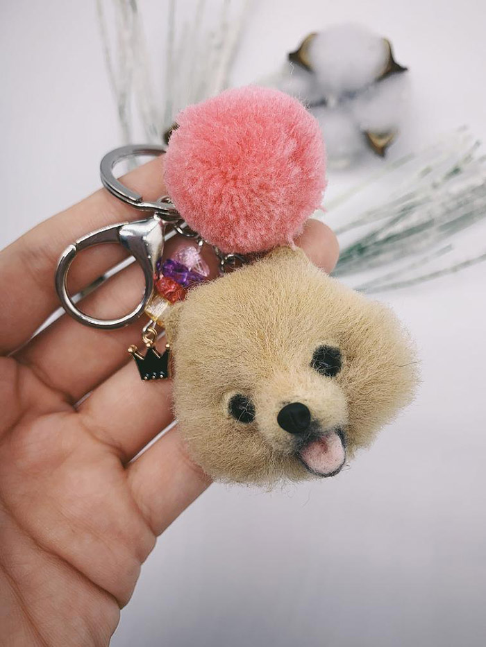 Keychain with Pomeranian